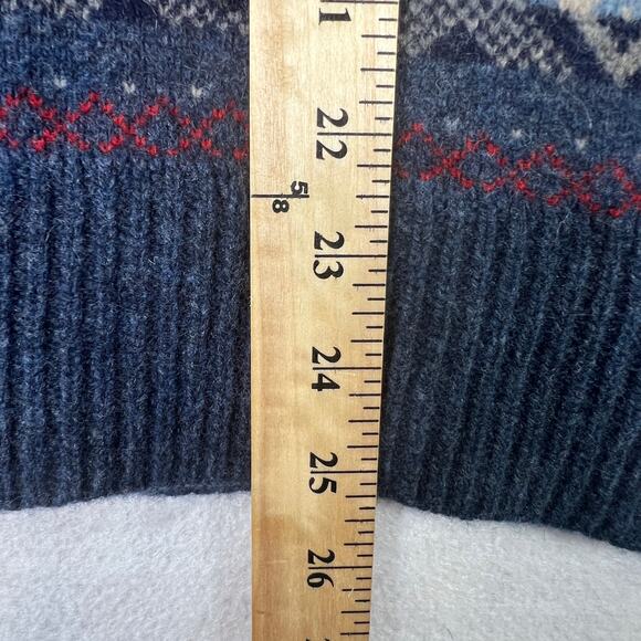 J.Crew Womens Fair Isle 100% Lambswool Sweater Blue Size S Crewneck Pullover - Picture 6 of 8